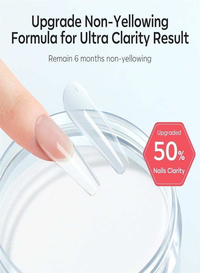 Modelones Acrylic Powder, Upgraded 4.23oz Crystal Clear Nail Acrylic Powder for Nail Art 3D Carving French Nails Extensions, Non-Yellowing, Gifts for Women - Image 2